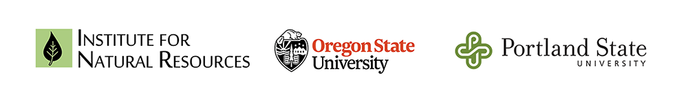Combined logos for the Institute for Natural Resources, Oregon State University and Portland State University